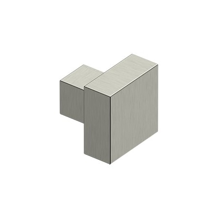 Deltana MODERN SQUARE KNOB, 1-1/4 x 1-1/4, SOLID BRASS in Brushed Nickel KS125U15